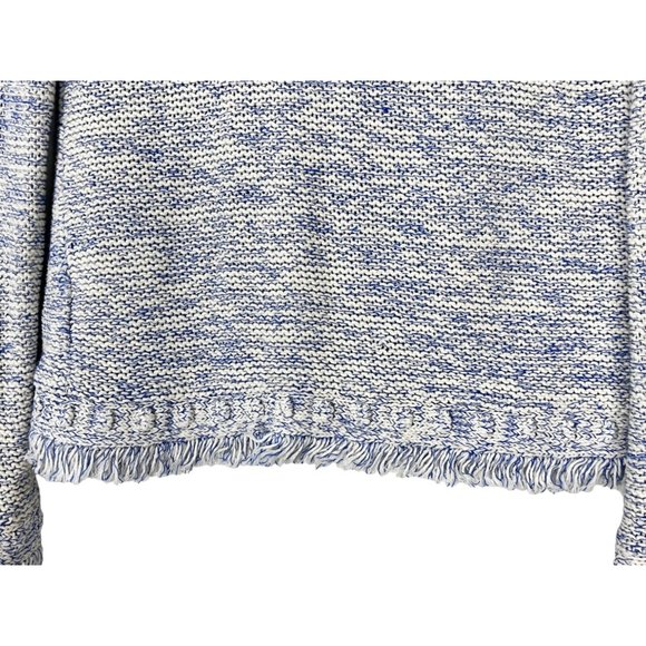 Angels of the North Woman's Small Two-Toned marbled blue white Woven Blazer - Picture 11 of 15